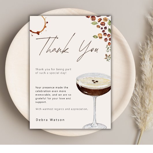 Liefde is het brouwen van modern Vrijgezellenfeest Bedankkaart