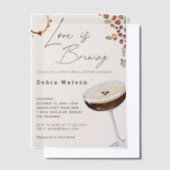 Liefde is het brouwen van modern Vrijgezellenfeest Vellum Uitnodigingen (Offset)