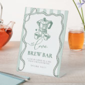 Liefde is het brouwen van moderne koffie Vrijgezel Reclamebord Met Voetstuk (Insitu)