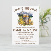 Liefde is het brouwen van Mountain Beer Theme Vrij Kaart (Staand voorkant)