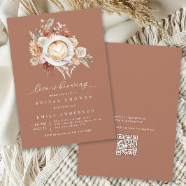 Liefde is het brouwen van rustieke Boho Floral Vri Kaart