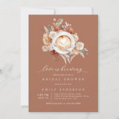 Liefde is het brouwen van rustieke Boho Floral Vri Kaart (Voorkant)