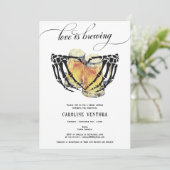 Liefde is het brouwen van skelet Hands Beer Vrijge Kaart (Staand voorkant)