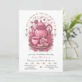 Liefde is het brouwen van  Tea Party Vrijgezellenf Kaart (Staand voorkant)