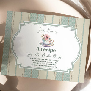 Liefde is het brouwen van Tea Party Vrijgezellenfe Informatiekaartje