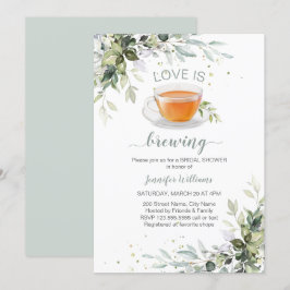 Liefde is het brouwen van Tea Party Vrijgezellenfe Kaart