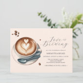 Liefde is het Brouwen van Uitnodigingen Vrijgezell (Staand voorkant)