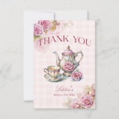 Liefde is het brouwen van  Victoriaans bruids thee Bedankkaart (Voorkant)