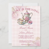 Liefde is het brouwen van  Victoriaans bruids thee Kaart (Voorkant)