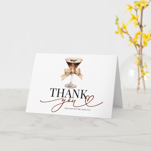 Liefde is het brouwen van Vrijgezellenfeest bedank Kaart (Gele Bloem)