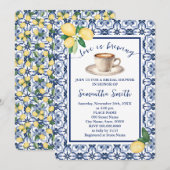 Liefde is het brouwen van Vrijgezellenfeest Coffee Kaart (Voorkant / Achterkant)