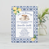 Liefde is het brouwen van Vrijgezellenfeest Coffee Kaart (Staand voorkant)