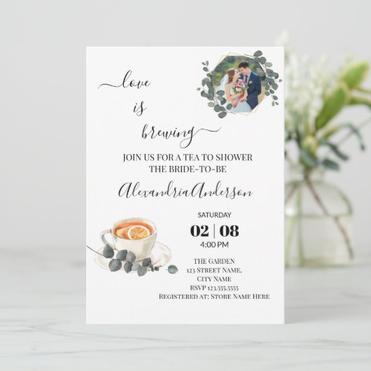 Liefde is het brouwen van Vrijgezellenfeest groen  Kaart (Staand voorkant)