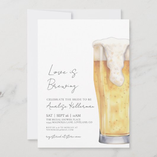 Liefde is het brouwen van Vrijgezellenfeest Kaart (Voorkant)