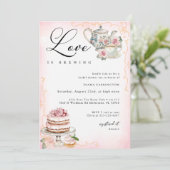 Liefde is het brouwen van Vrijgezellenfeest -  Tea Kaart (Staand voorkant)