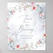 Liefde is het brouwen van wintersneeuw Vrijgezelle Poster (Voorkant)