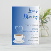 Liefde is het brouwen van wit & blauw Vrijgezellen Kaart (Staand voorkant)