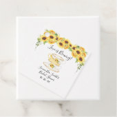 Liefde is het brouwen van zonnebloemen thee vrijge bedankjes labels (In situ)