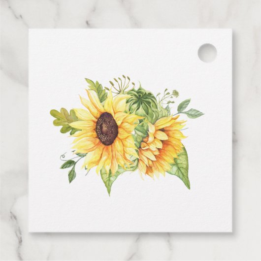 Liefde is het brouwen van zonnebloemen thee vrijge bedankjes labels (Achterkant)