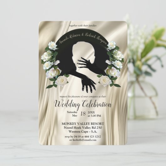 Liefde is het enige dat er bruiloft is kaart (Staand voorkant)