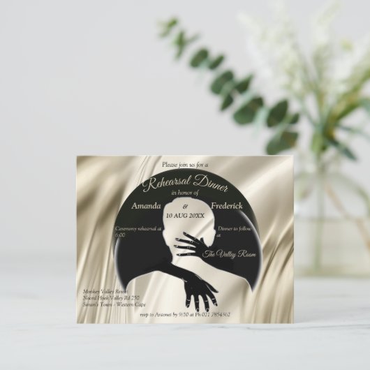 Liefde is het enige dat er een repetitief avondete kaart (Staand voorkant)