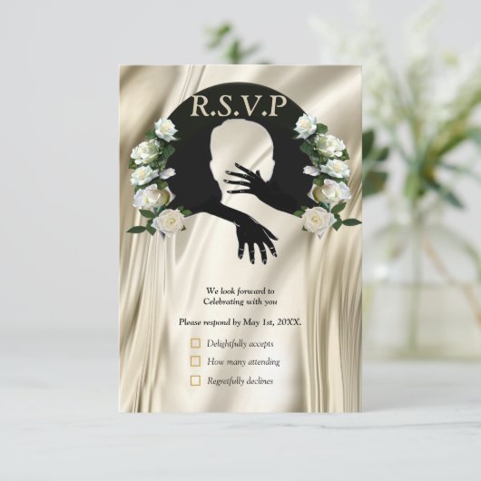 Liefde is het enige dat er een RSVP-kaart is RSVP Kaartje (Staand voorkant)