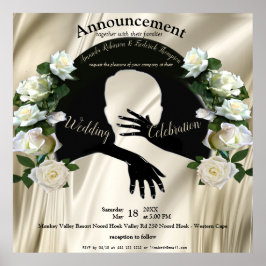 Liefde is het enige dat er huwelijksaankondigingen poster