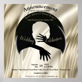 Liefde is het enige dat er huwelijksaankondigingen poster