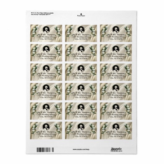 Liefde is het enige dat er trouwlabels zijn etiket (Full Sheet)