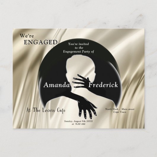 Liefde is het enige dat er Verloving is Uitnodiging Briefkaart (Voorkant)