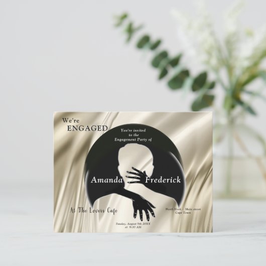 Liefde is het enige dat er Verloving is Uitnodiging Briefkaart (Staand voorkant)