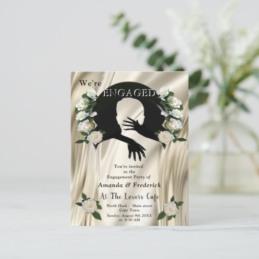 Liefde is het enige dat er Verloving is Uitnodiging Briefkaart (Staand voorkant)