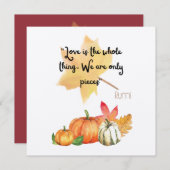 "Liefde is het geheel. Wij zijn slechts stukjes" R Kaart (Voorkant / Achterkant)