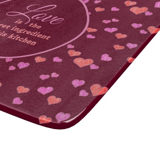 Liefde is het geheime ❤ snijplank (Hoek)