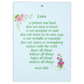 Liefde is het grootst - Klembord (Achterkant)