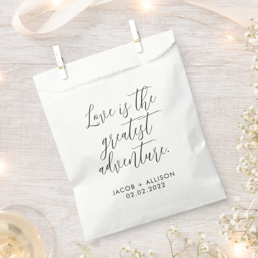 Liefde is het grootste avontuur. bedankzakje (Geknipt)