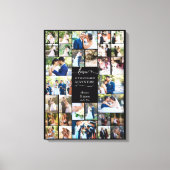 Liefde is het grootste avontuur bruiloft fotocolla canvas afdruk (Voorkant)