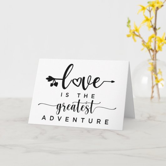 Liefde is het grootste avontuur kaart (Gele Bloem)