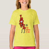 Liefde is het grootste kind van alle kinderen t-shirt (Voorkant)