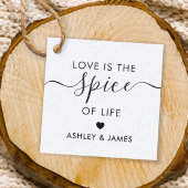 Liefde is het Spice of Life bruiloft Label, Kraft Bedankjes Labels