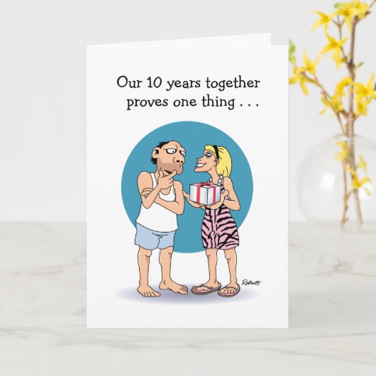 Liefde is het tiende Jubileum Kaart (Gele Bloem)