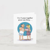 Liefde is het vijfde Jubileum Kaart (Voorkant)