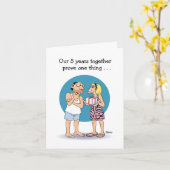 Liefde is het vijfde Jubileum Kaart (Gele Bloem)