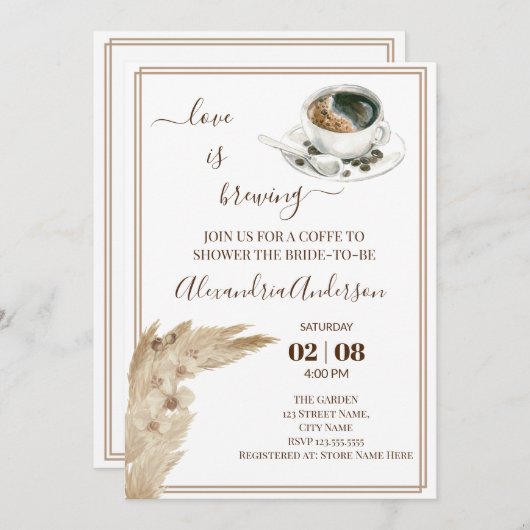 Liefde is het Vrijgezellenfeest van Pampa Grass In Kaart (Voorkant / Achterkant)