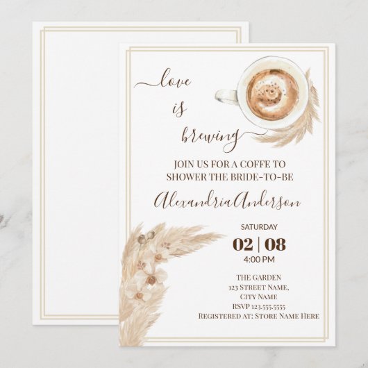 Liefde is het Vrijgezellenfeest van Pampa Grass In Kaart (Voorkant / Achterkant)