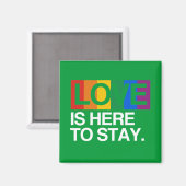 LIEFDE IS HIER OM TE BLIJVEN - PNG.NL MAGNEET (Voorkant / Achterkant)