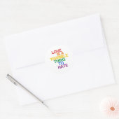 LIEFDE IS IETS VERSCHRIKKELIJKS OM TE HATEN RONDE STICKER (Envelop)
