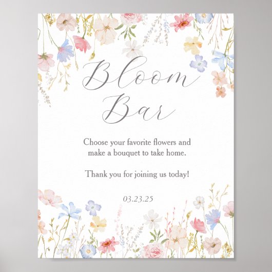 Liefde is in bloei bar bord poster (Voorkant)