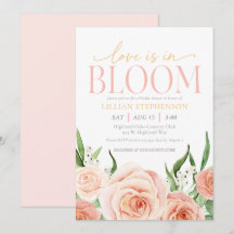 Liefde Is In Bloei Blush Roze Bloemige Bruiloft