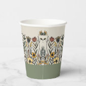 Liefde is in bloei - Boho Bloemen Bruidsmeisjesfee Papieren Bekers (Rechts)